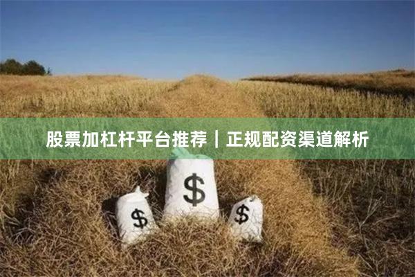 股票加杠杆平台推荐｜正规配资渠道解析